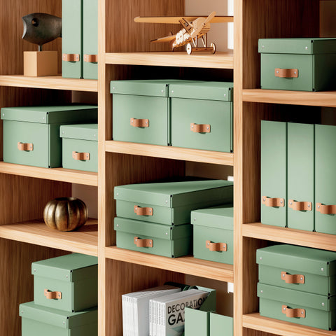 Leitz Puro Kutu Klasör, %100 geri dönüştürülmüş karton, 2'li paket, Mint Yeşili, Made in Italy