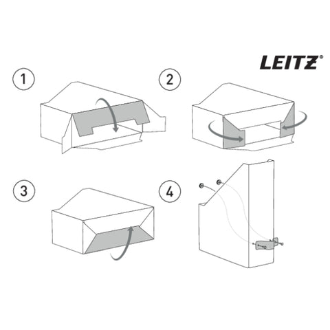 Leitz Puro Kutu Klasör, %100 geri dönüştürülmüş karton, 2'li paket, Mint Yeşili, Made in Italy
