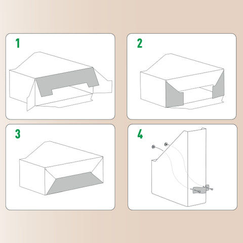 Leitz Puro Kutu Klasör, %100 geri dönüştürülmüş karton, 2'li paket, Koyu Mavi, Made in Italy