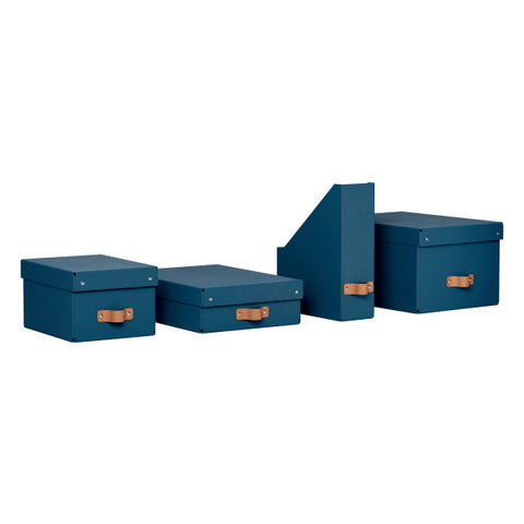 Leitz Puro Kutu Klasör, %100 geri dönüştürülmüş karton, 2'li paket, Koyu Mavi, Made in Italy