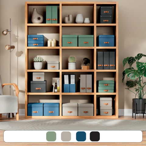 Leitz Puro Kutu Klasör, %100 geri dönüştürülmüş karton, 2'li paket, Siyah, Made in Italy