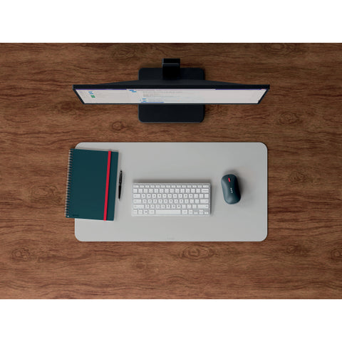 Leitz Premium Büyük Deri Masa Matı, Mouse Pad, 70 x 36 cm , Açık Gri