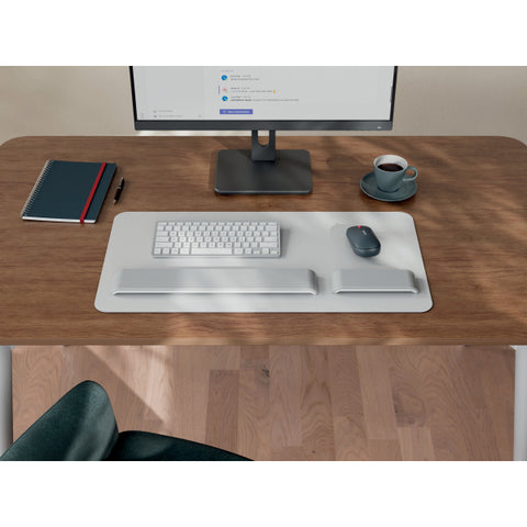 Leitz Premium Büyük Deri Masa Matı, Mouse Pad, 70 x 36 cm , Açık Gri
