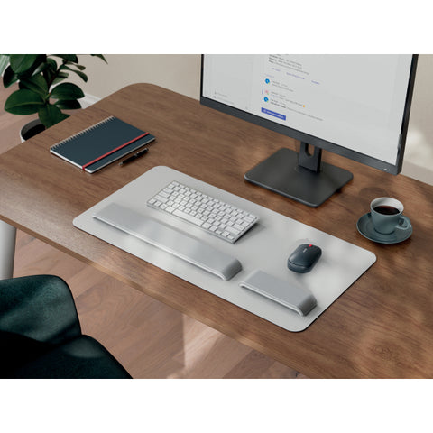 Leitz Premium Büyük Deri Masa Matı, Mouse Pad, 70 x 36 cm , Açık Gri