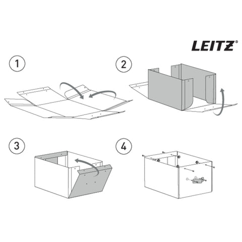 Leitz Puro Saklama Kutusu, kapaklı, orta yükseklik, 8L, %100 geri dönüştürülmüş karton, 2'li paket, Mint Yeşili, Made in Italy