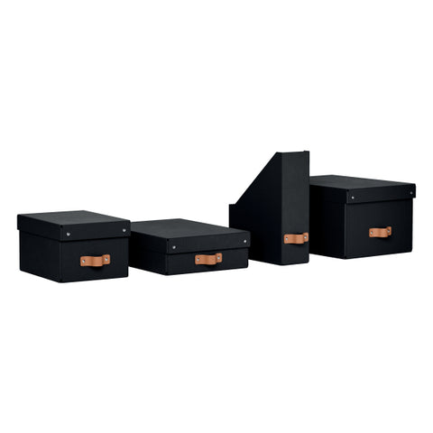 Leitz Puro Saklama Kutusu, kapaklı, orta boy, 17L, %100 geri dönüştürülmüş karton, 2'li paket, Siyah, Made in Italy