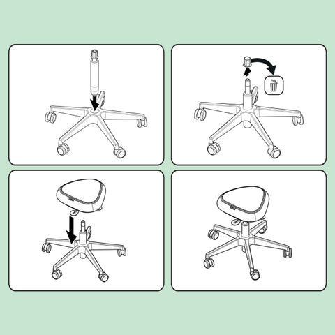 Tekerlekli ve Sallanma Konforlu Leitz Ergo Active Oturma Taburesi