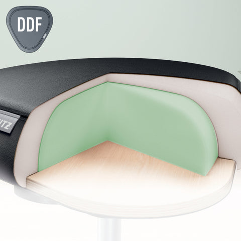 Tekerlekli ve Konforlu Oturma Yüzeyine Sahip Leitz Ergo Active Oturma Taburesi