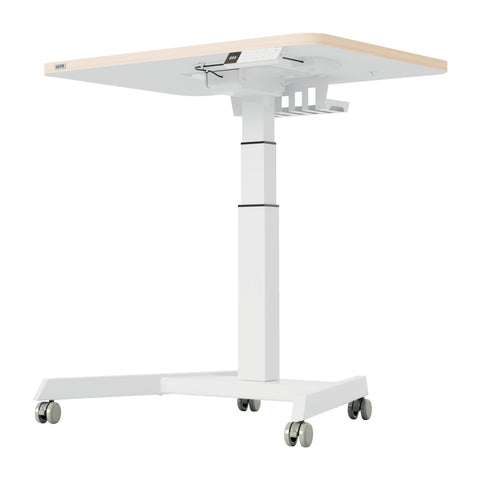 Leitz Ergo Elektrikli Sit Stnd Küçük Çalışma Masası, Ayağa Kalkma Hatırlatmalı, Beyaz, Elektrikli Yükseklik Ayarlı