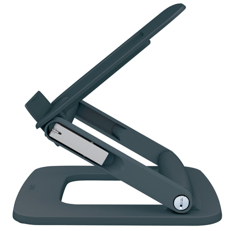 Leitz Ergo Ayarlanabilir Çok Açılı Laptop Standı, %80 geri dönüştürülmüş plastik, Koyu Gri