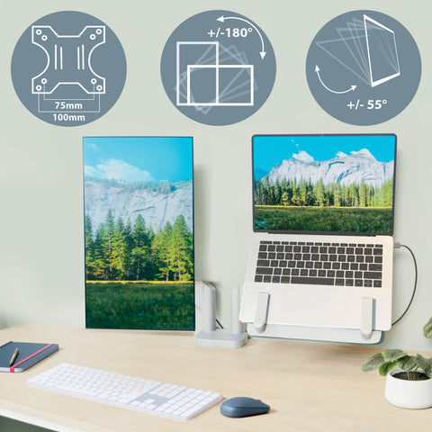 Leitz Ergo Space Saving İkili Monitör Kolu