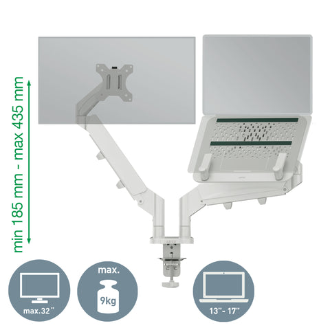 Leitz Ergo Space Saving İkili Monitör Kolu