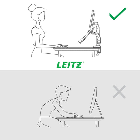 Leitz Ergo Yerden Tasarruf Sağlayan Çift Monitör & Dizüstü Bilgisayar Kolu
