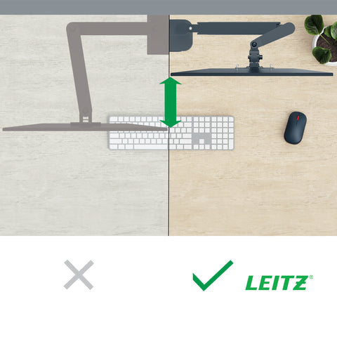 Leitz Ergo Yerden Tasarruf Sağlayan Çift Monitör & Dizüstü Bilgisayar Kolu