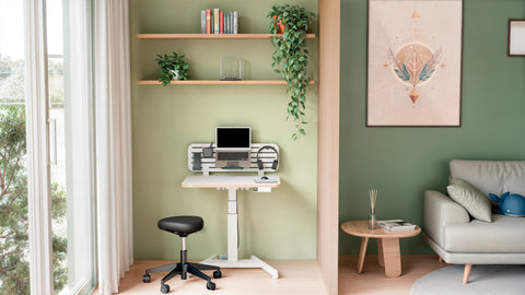 Leitz Ergo Elektrikli Sit Stnd Küçük Çalışma Masası, Ayağa Kalkma Hatırlatmalı, Beyaz, Elektrikli Yükseklik Ayarlı