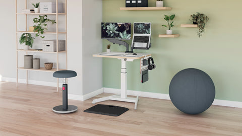 Leitz Ergo Elektrikli Sit Stnd Küçük Çalışma Masası, Ayağa Kalkma Hatırlatmalı, Beyaz, Elektrikli Yükseklik Ayarlı